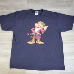 VTG Disneyland Snow White Grumpy - I'm with Dopey shirt, size XL